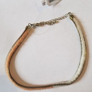 free people peach and white choker